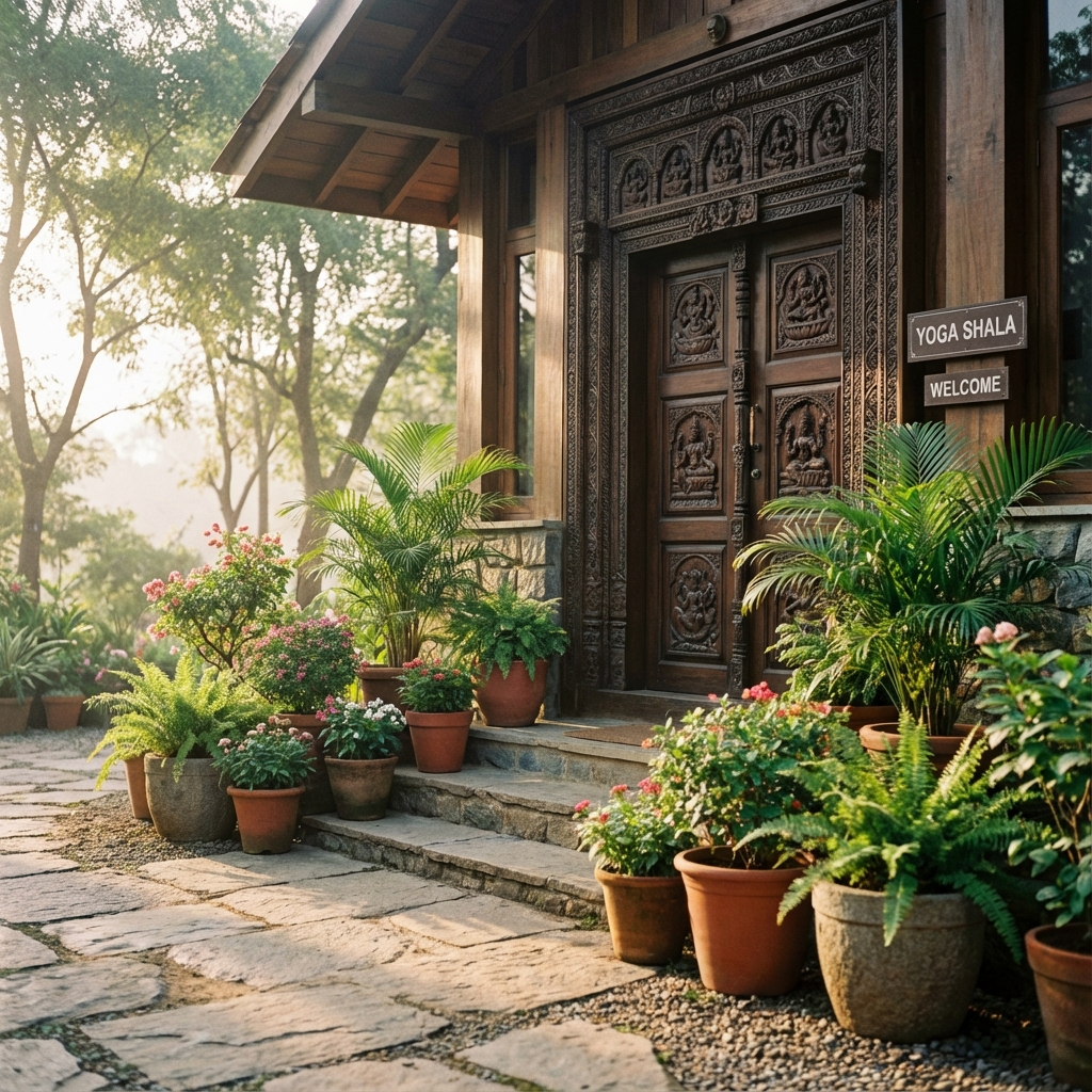 Entrance to the shala